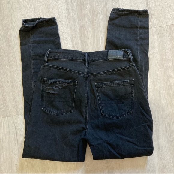 Black ripped mom jeans - Picture 2 of 3